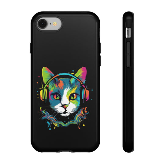 Colorful Cat Illustration Inspired Tough Cases