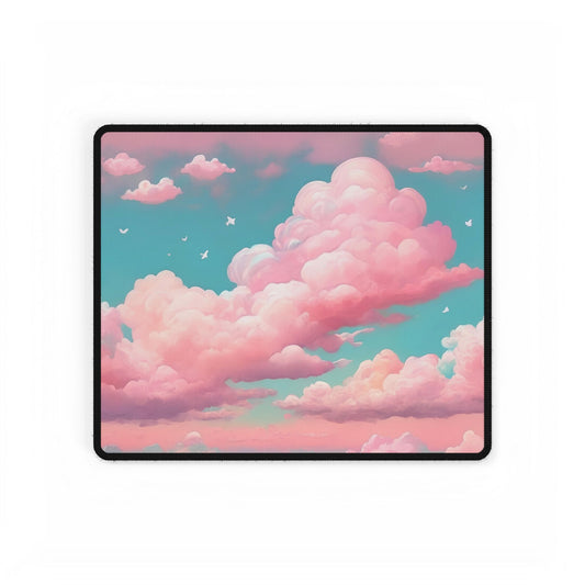 Cozy Pastel Mouse Pad, Kawaii Mouse Pad, Sky Desk Pad, Aesthetic Mousepad, Cute Desk Decor, Clouds Deskmat, Office Gifts XL XXL