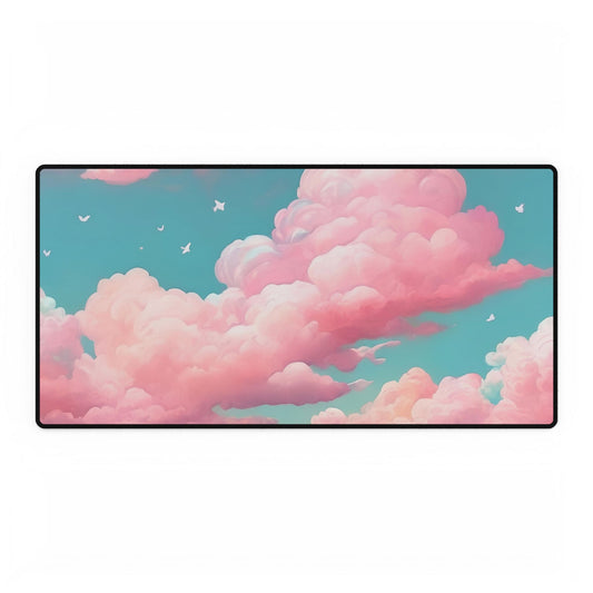 Cozy Pastel Mouse Pad, Kawaii Mouse Pad, Sky Desk Pad, Aesthetic Mousepad, Cute Desk Decor, Clouds Deskmat, Office Gifts XL XXL