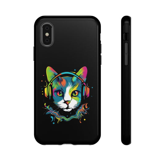 Colorful Cat Illustration Inspired Tough Cases
